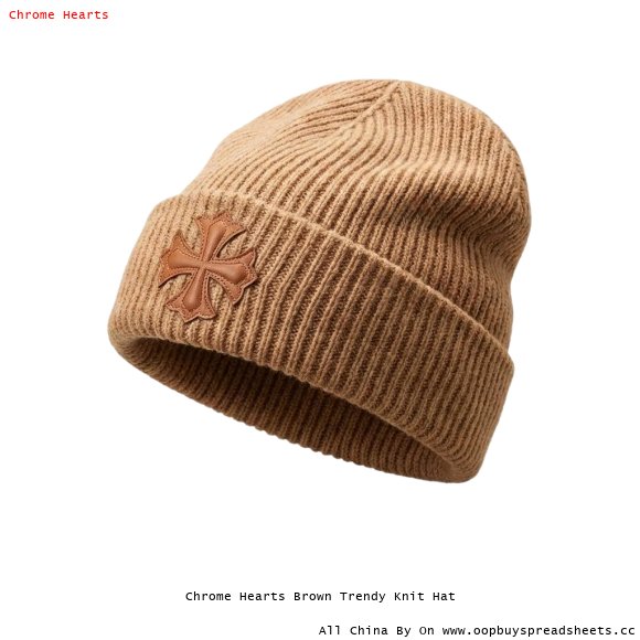 Chrome Hearts Brown Trendy Knit Hat