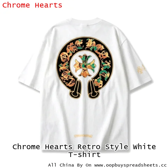Chrome Hearts Retro Style White T-shirt