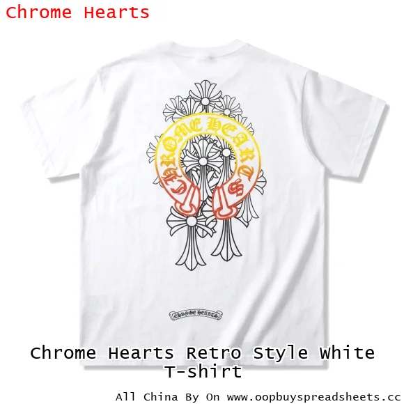 Chrome Hearts Retro Style White T-shirt