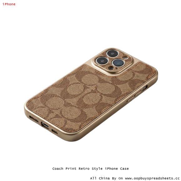 Coach Print Retro Style iPhone Case