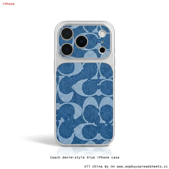 Coach denim-style blue iPhone case