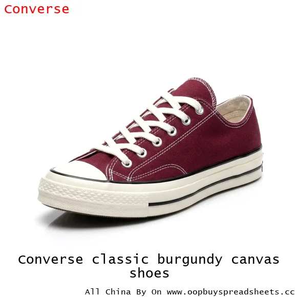 Converse classic burgundy canvas shoes