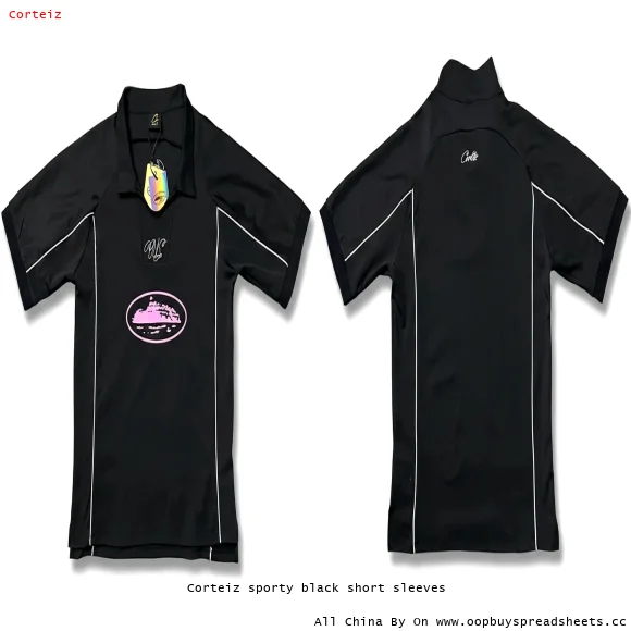 Corteiz sporty black short sleeves