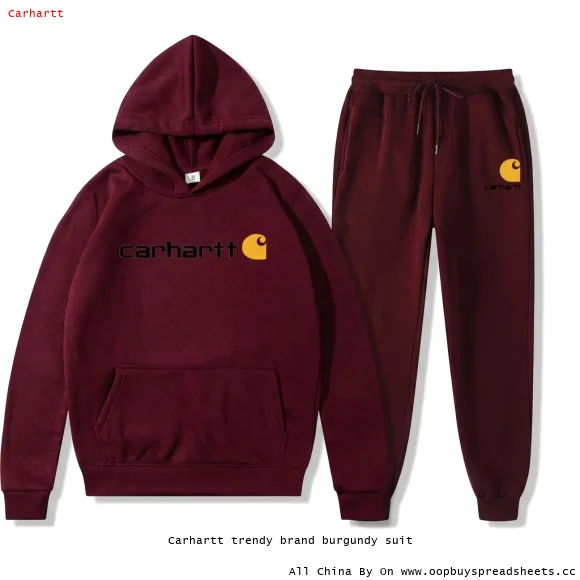Carhartt trendy brand burgundy suit