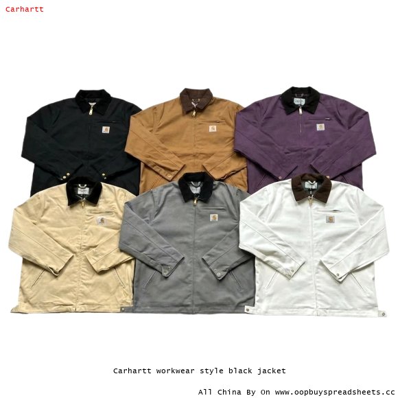 Carhartt workwear style black jacket