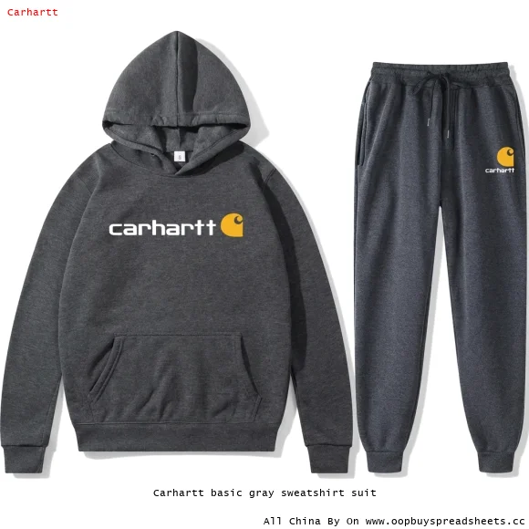 Carhartt basic gray sweatshirt suit