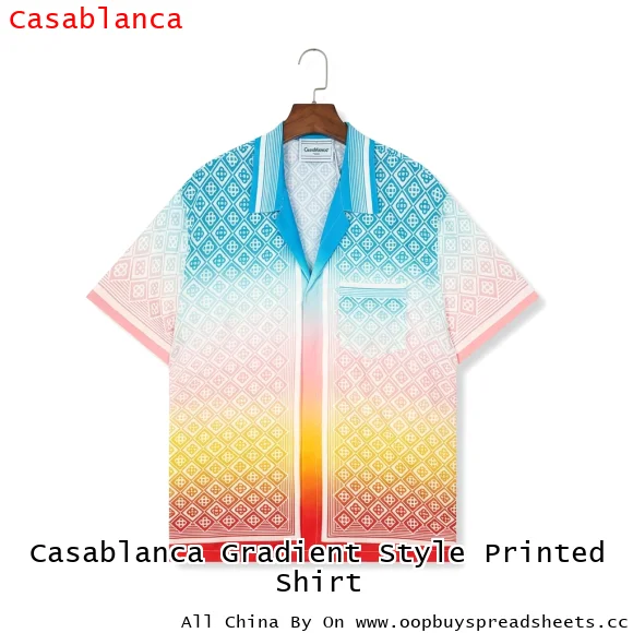 Casablanca Gradient Style Printed Shirt