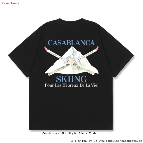 Casablanca Ski Style Black T-shirt