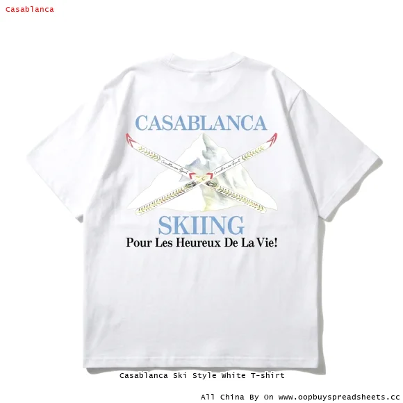 Casablanca Ski Style White T-shirt