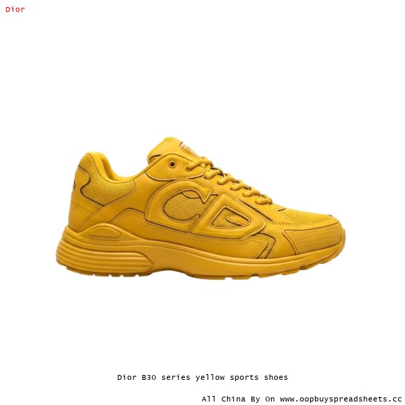 Dior B30 series yellow sports shoes