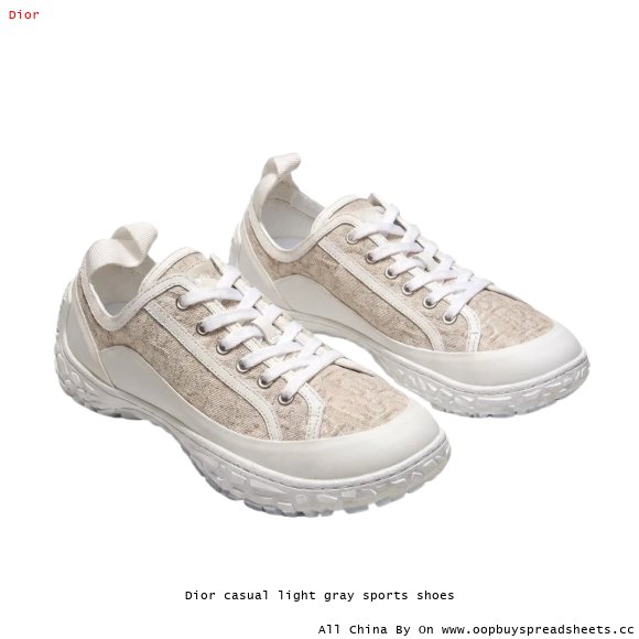 Dior casual light gray sports shoes