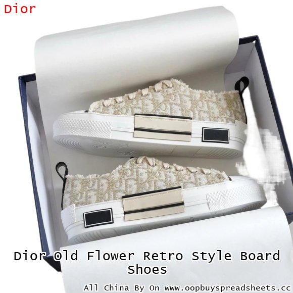 Dior Old Flower Retro Style Board Shoes