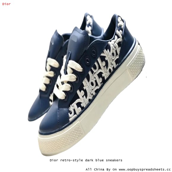Dior retro-style dark blue sneakers