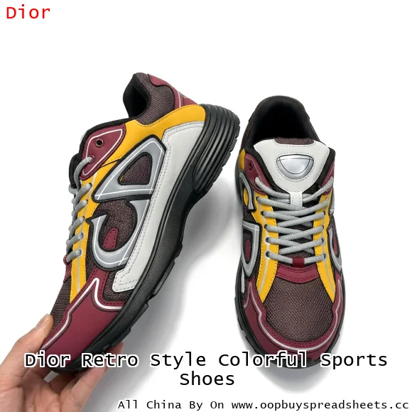 Dior Retro Style Colorful Sports Shoes
