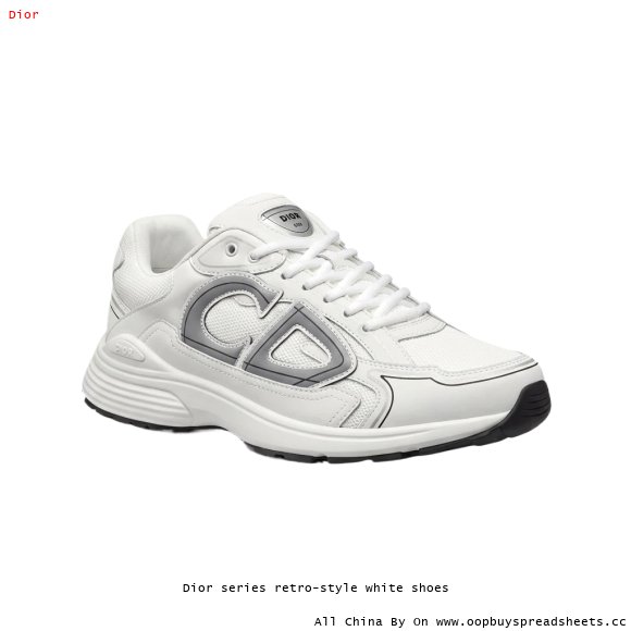 Dior series retro-style white shoes