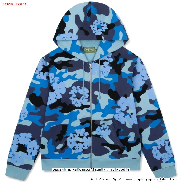 DENIM TEARS Camouflage Print Hoodie