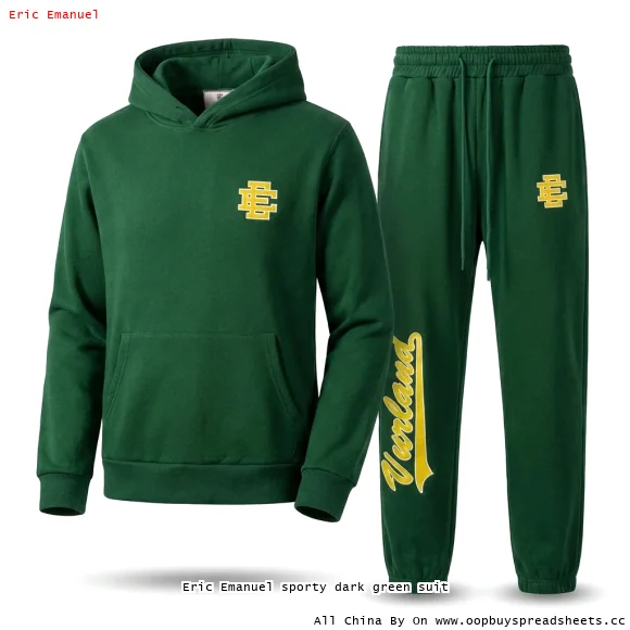 Eric Emanuel sporty dark green suit