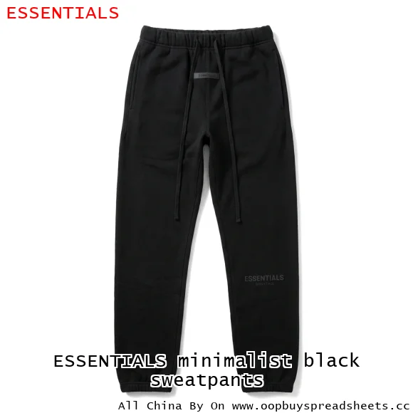 ESSENTIALS minimalist black sweatpants