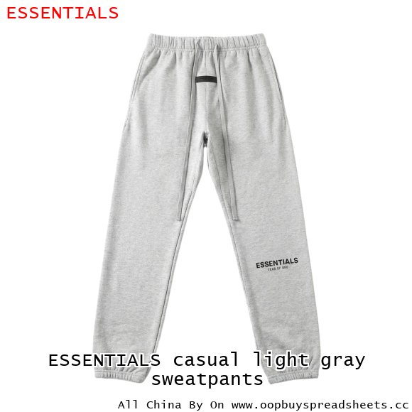 ESSENTIALS casual light gray sweatpants