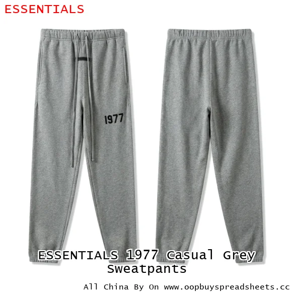 ESSENTIALS 1977 Casual Grey Sweatpants