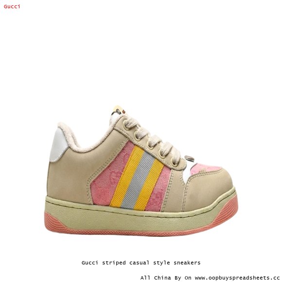 Gucci striped casual style sneakers