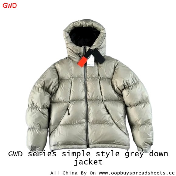 GWD series simple style grey down jacket