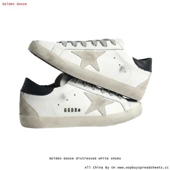 Golden Goose distressed white shoes