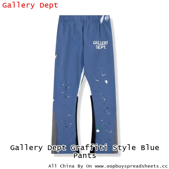Gallery Dept Graffiti Style Blue Pants