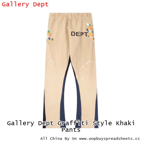 Gallery Dept Graffiti Style Khaki Pants