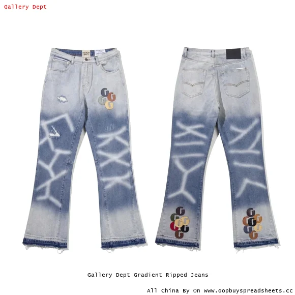 Gallery Dept Gradient Ripped Jeans