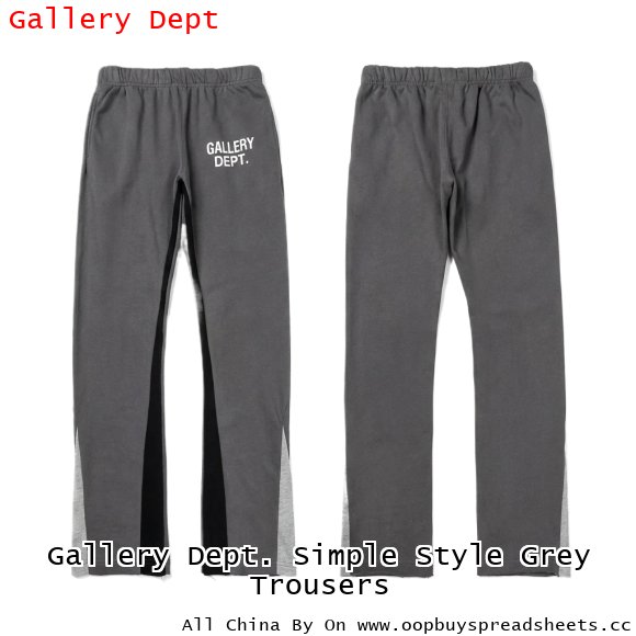 Gallery Dept. Simple Style Grey Trousers
