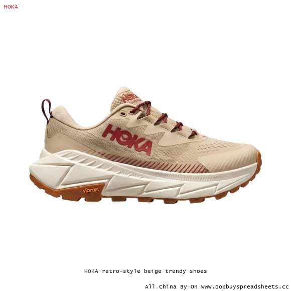 HOKA retro-style beige trendy shoes