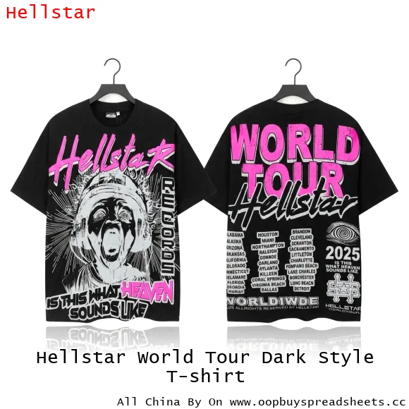 Hellstar World Tour Dark Style T-shirt