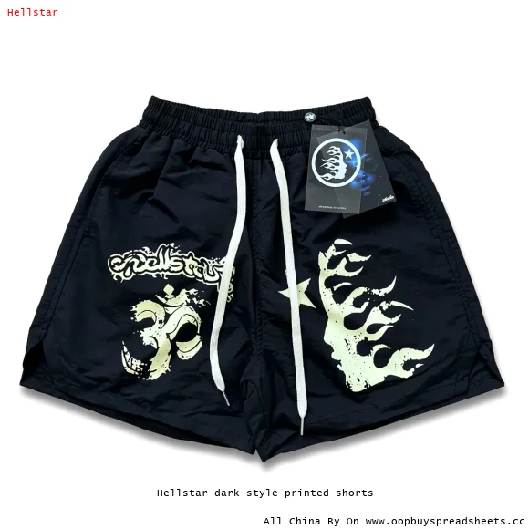 Hellstar dark style printed shorts