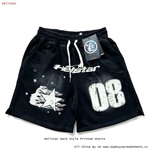 Hellstar Dark Style Printed Shorts
