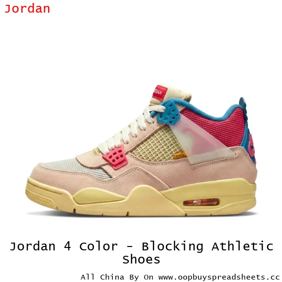 Jordan 4 Color - Blocking Athletic Shoes
