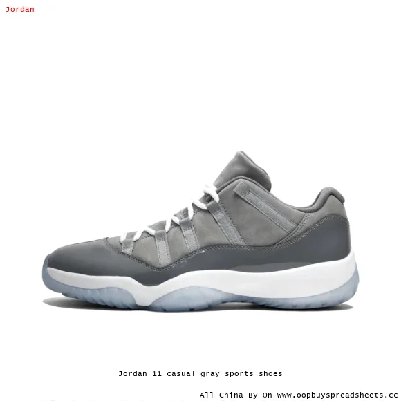 Jordan 11 casual gray sports shoes
