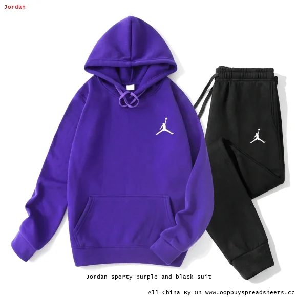 Jordan sporty purple and black suit