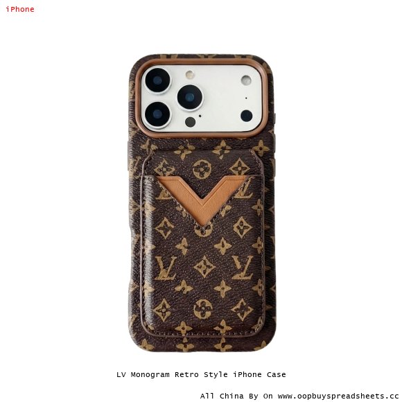 LV Monogram Retro Style iPhone Case