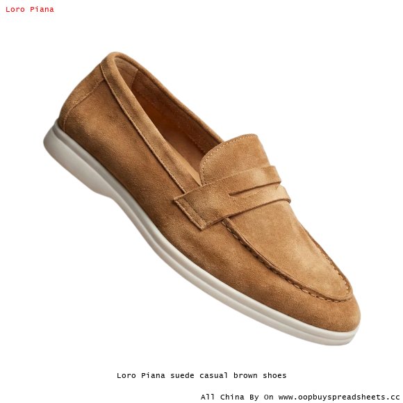 Loro Piana suede casual brown shoes