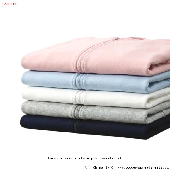 Lacoste simple style pink sweatshirt