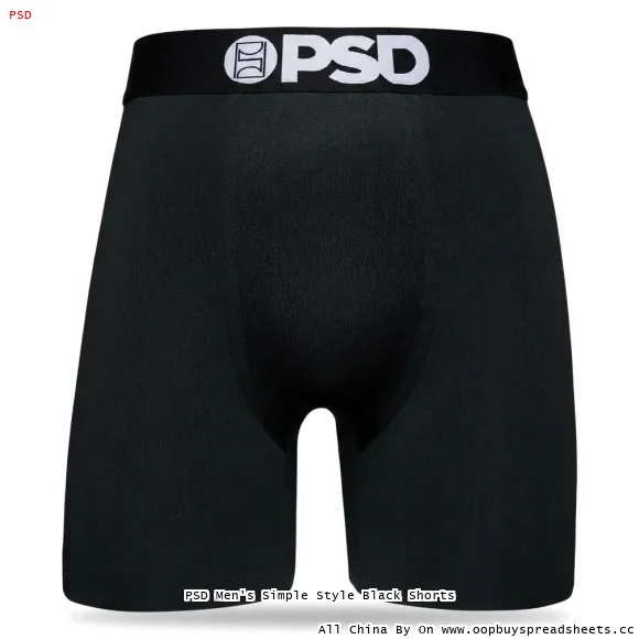 PSD Men's Simple Style Black Shorts