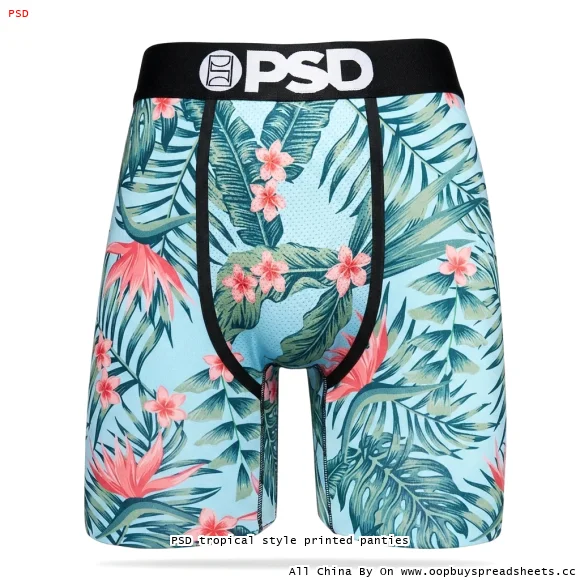 PSD tropical style printed panties