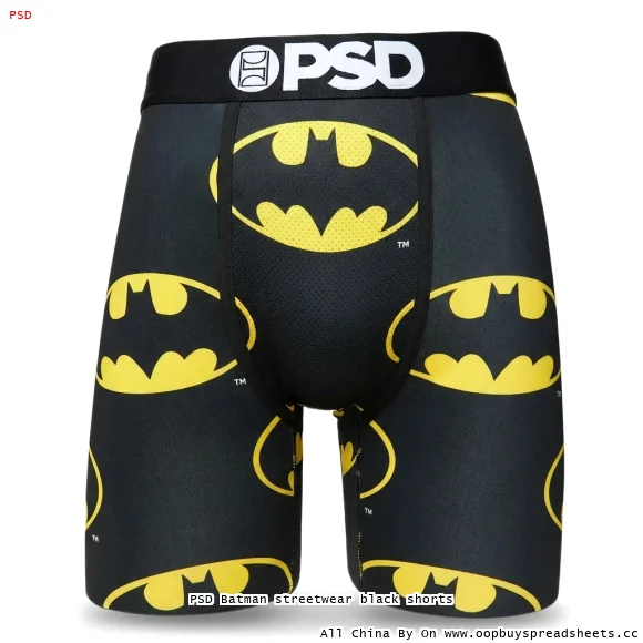 PSD Batman streetwear black shorts