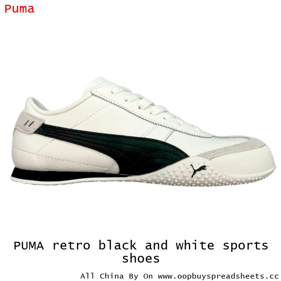 PUMA retro black and white sports shoes