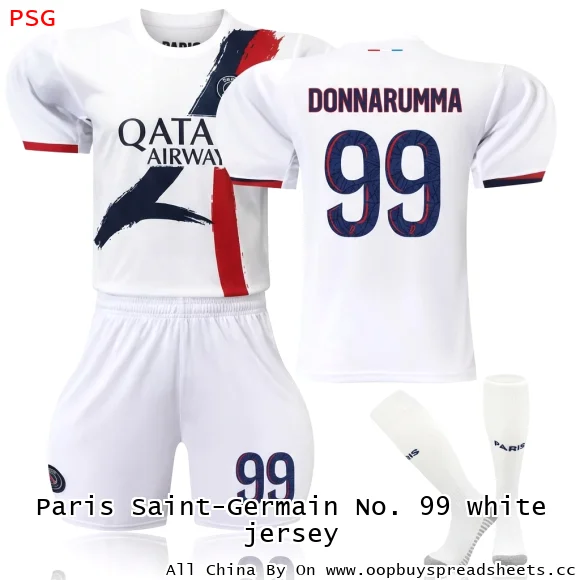 Paris Saint-Germain No. 99 white jersey