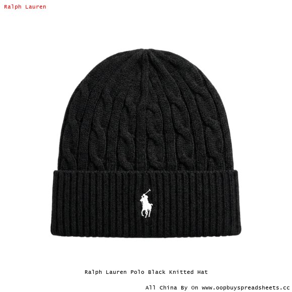 Ralph Lauren Polo Black Knitted Hat