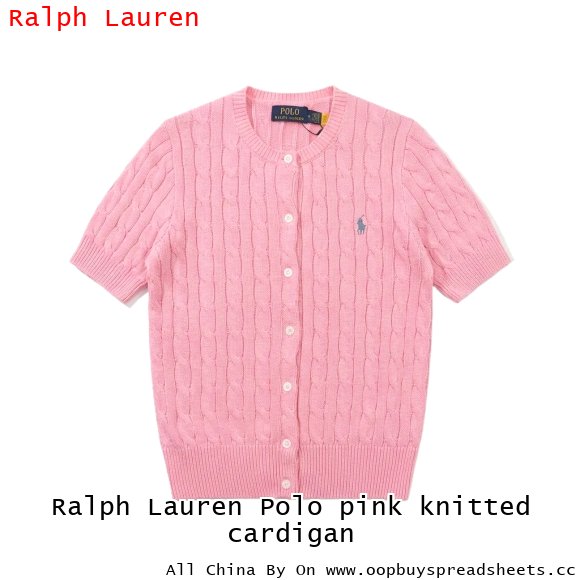 Ralph Lauren Polo pink knitted cardigan