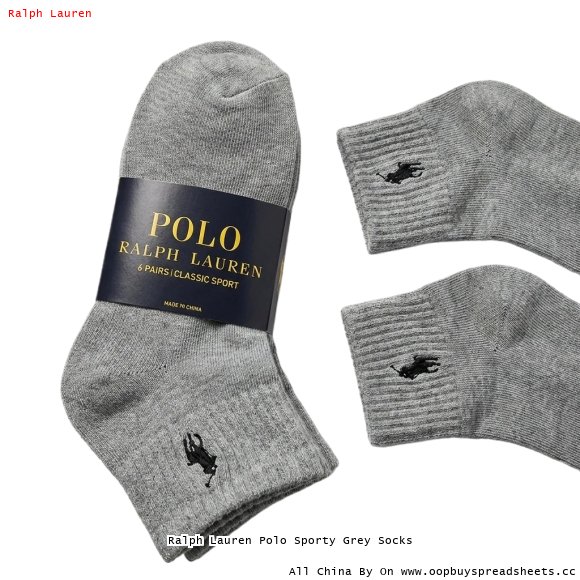 Ralph Lauren Polo Sporty Grey Socks