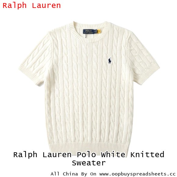 Ralph Lauren Polo White Knitted Sweater